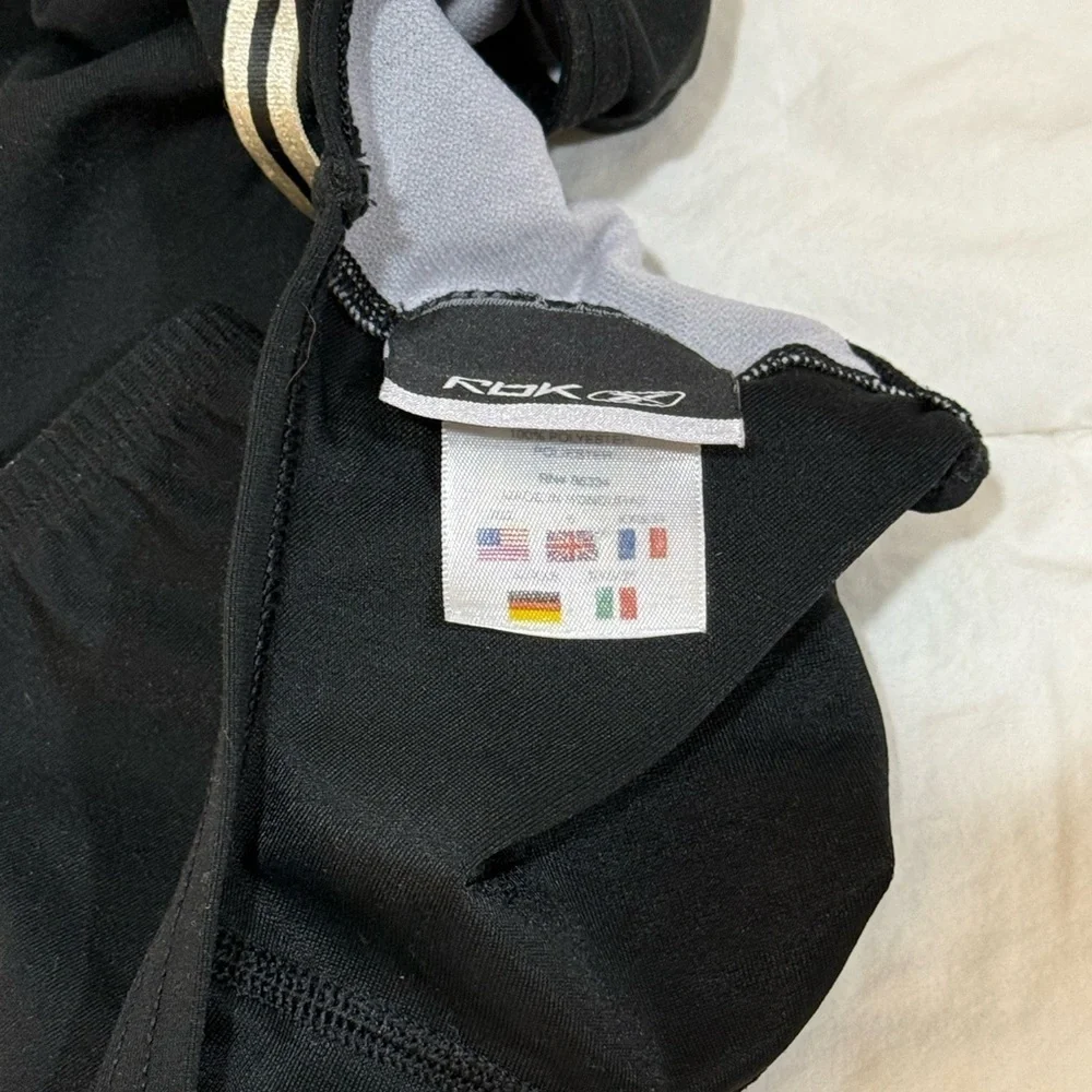 Reebok Black One-Piece Swimsuit with Gold Accents